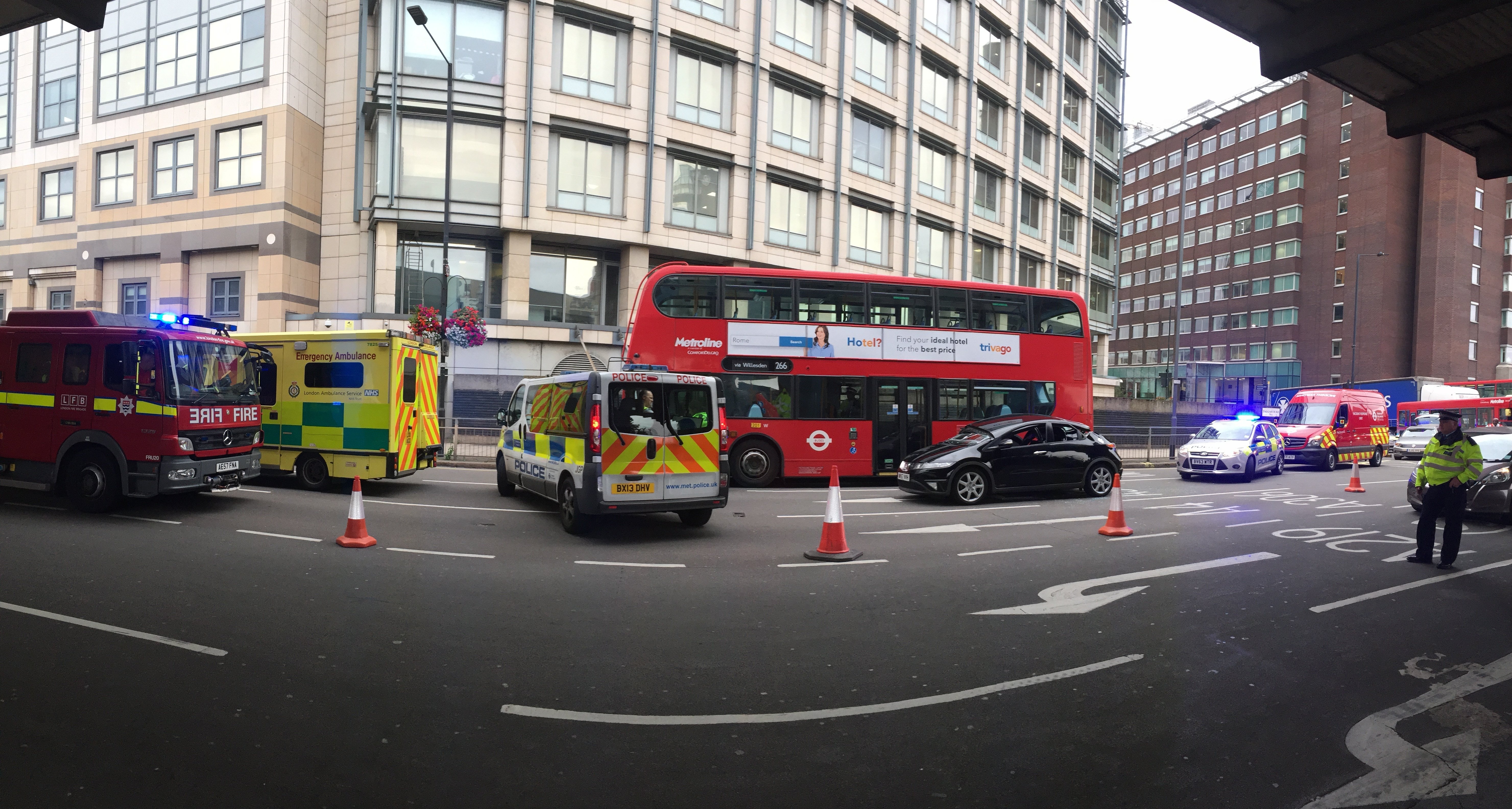 Ambulance stuck in traffic