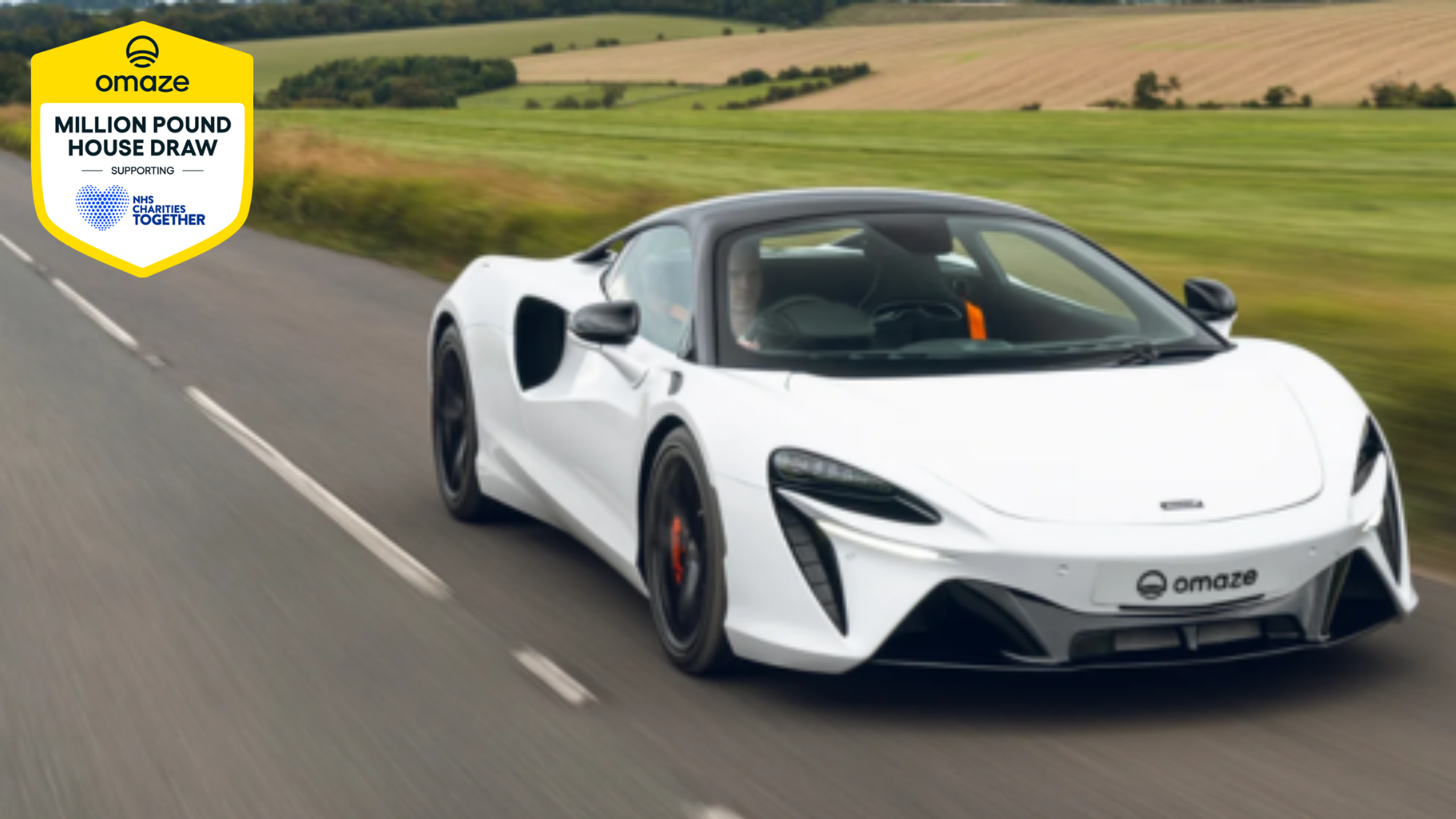 Omaze NHS There is also an Early Bird Prize in the run up to the Grand Prize Draw. Enter the competition before Midnight on Sunday the 12th of November for your chance to win McLaren Artura, a next-generation supercar, worth over £180,000!