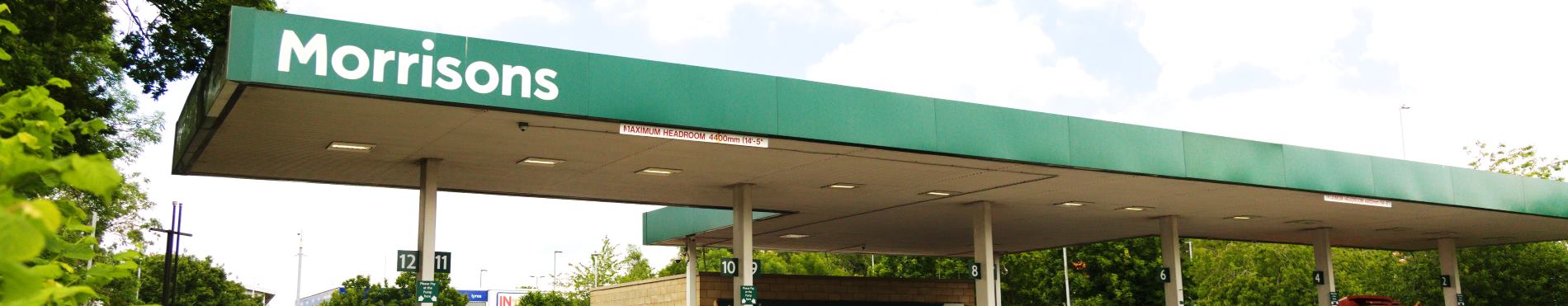 morrisons-canopy-los-res Supermarkets like Morrisons have led the charge, consistently undercutting rivals by over a penny per litre compared to Sainsbury’s and Tesco.