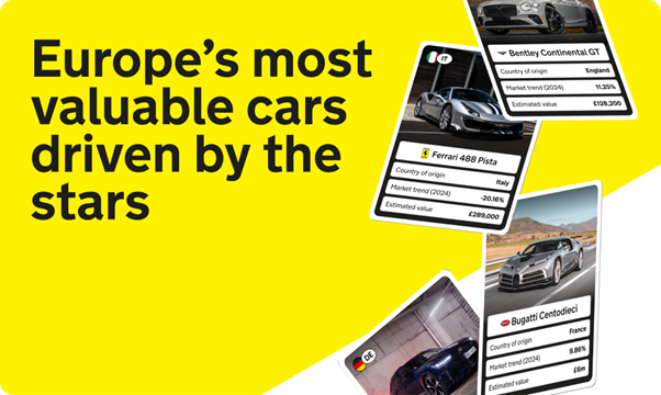 Europe’s football stars all drive supercars – find out their values on the used car market!