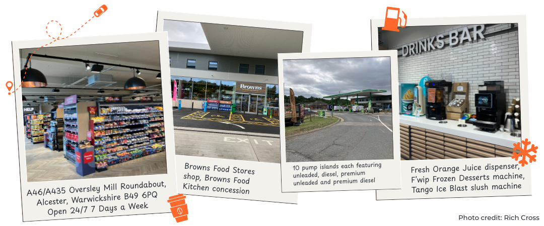 Oversley Mill Service Station
Location - A46/A435 Oversley Mill Roundabout, Alcester, Warwickshire B49 6PQ
